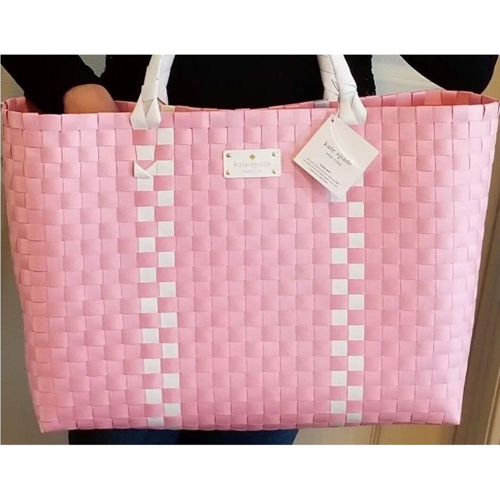 Kate Spade woven straw tote bag